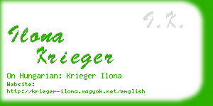 ilona krieger business card